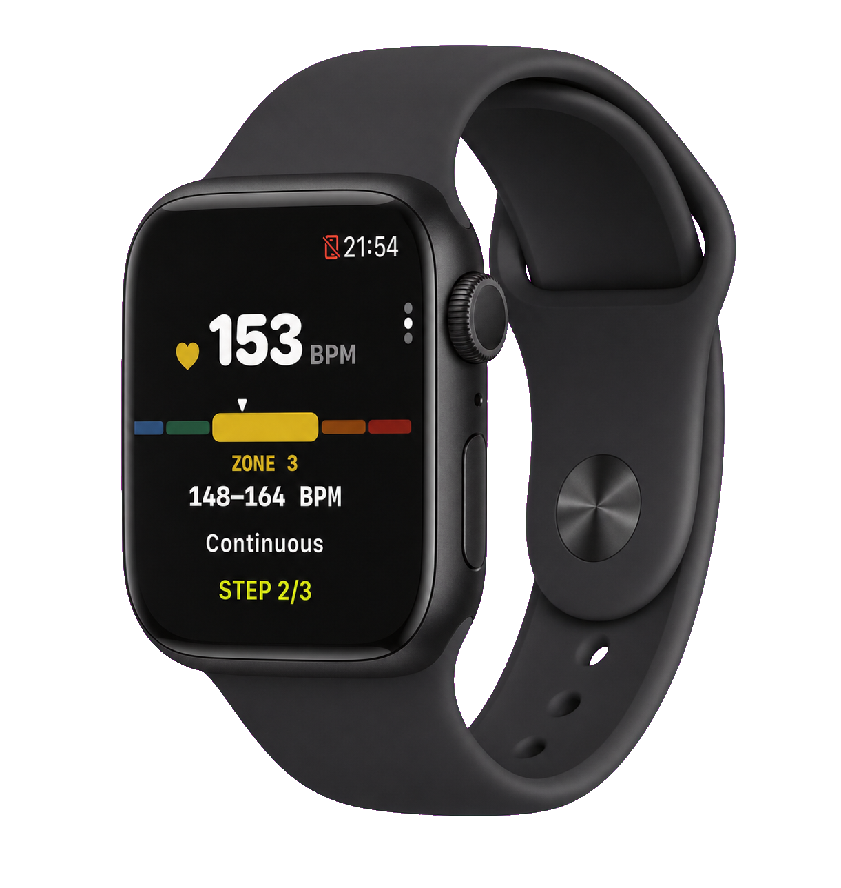 Black Apple Watch running Runvel live coaching